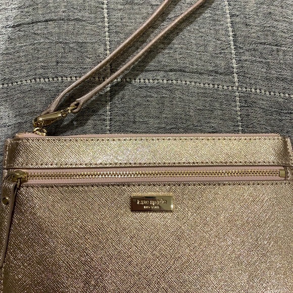 kate spade Bags Kate Spade New York Shiny Champagne Wristlet With